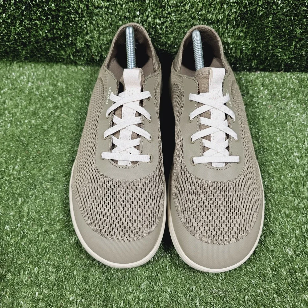 Olukai Moku Pae Khaki Clay Mesh Slip On Comfort Boat Shoes Mens Size 9.5